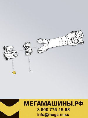 Фланец карданного вала ф165мм, 4 отв, с насечками, под крест. 57х143