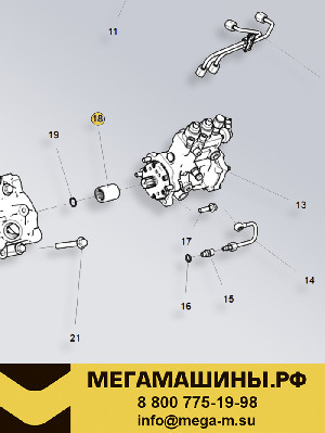 Втулка шлицевая ТНВД SITRAK C7H / HOWO T5G (двс MC11, MC13) 200V11310-0014