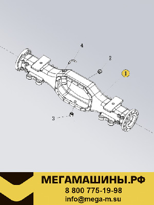 Картер моста переднего (чулок) FAW J6 6х6 F7D 2301011-820/B /Оригинал