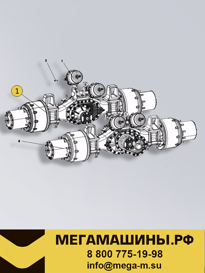 Мост задний SHACMAN X3000/X5000 i=5.262 HDZ300 /16 тонн DZ95319390800