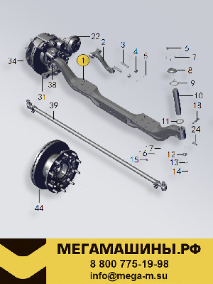 Балка передней оси DongFeng GX 3001011-H0300
