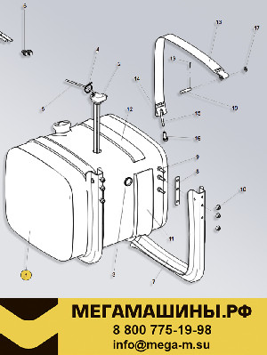 Бак топливный 300 литров SITRAK C7H (фургон/платформа) WG9925555689