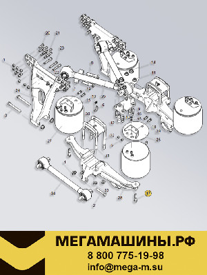 Болт крепления пневмоподушки (нижний) SITRAK C7H ZQ151C1880