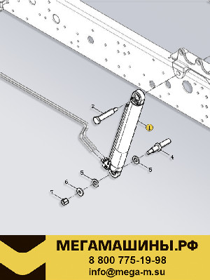 Гидроцилиндр подъема кабины FAW J6L 2024+ 5002015AD19-C00/B