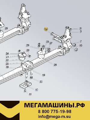 Болт пластины передней рессоры SITRAK C7H ZQ151B24155TF6