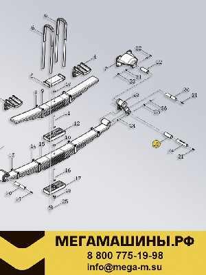 Втулка пальца задней рессоры FAW J6L 2912121-03/A /Оригинал