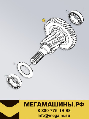Вал промежуточный делителя (длинный) КПП FAW 1701575FA0L/C