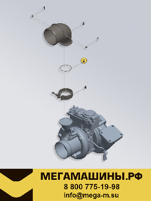 Кольцо уплотнительное патрубка турбины HX35/HX40 CUMMINS 3883284