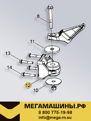 Подушка крепления двигателя задняя FAW J6 CA6DM2 3250, 3310 1001015-96U/A