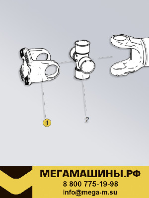 Фланец карданного вала SITRAK C7H ф180мм, 4 отв, с насечками, под крест. 70х178 WG9370313010