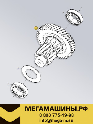 Вал промежуточный делителя КПП FAW 1701515FA0L