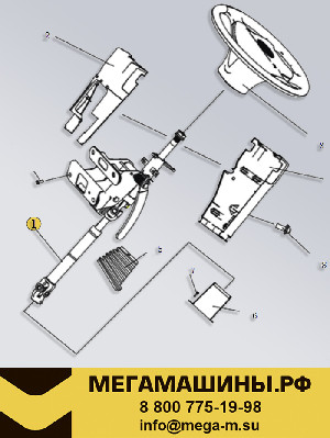 Вал карданный рулевого управления FAW J6 (вал рулевой колонки) 3250, 3310 Евро5