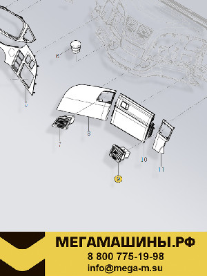 Воздуховод пассажира FAW J6 2024+ правый 5310150-D04-C00/A /Оригинал