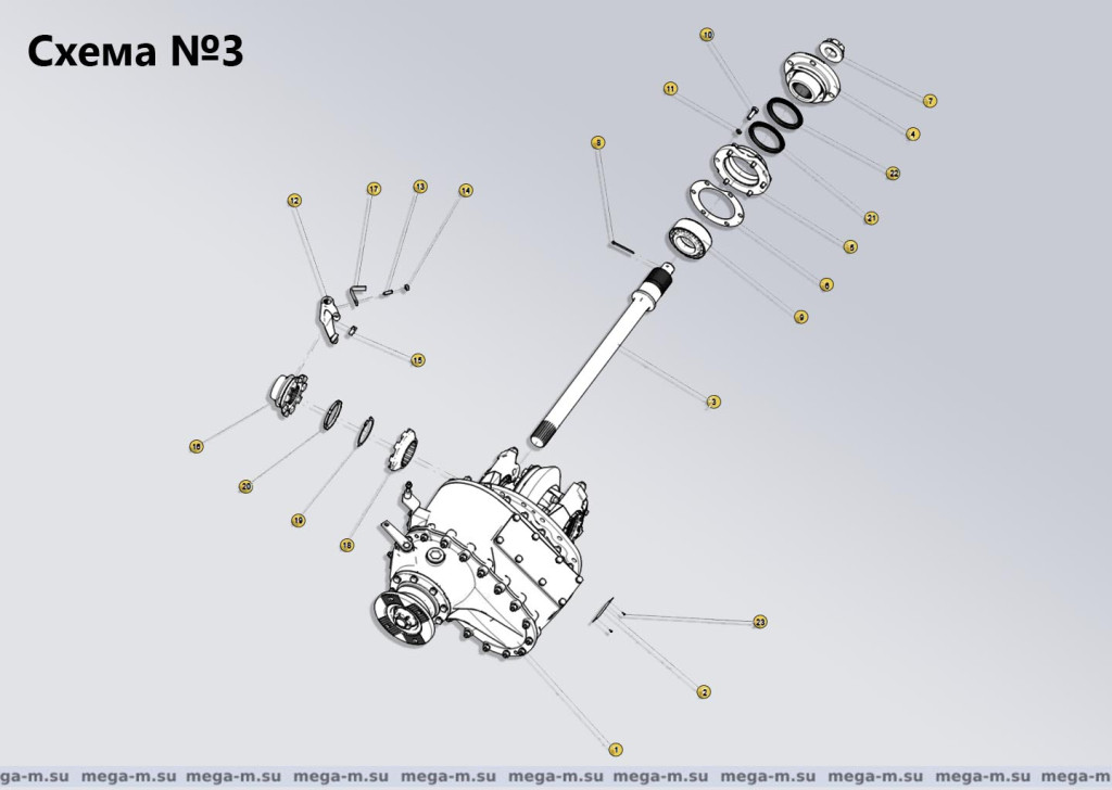 Редуктор среднего моста ST16