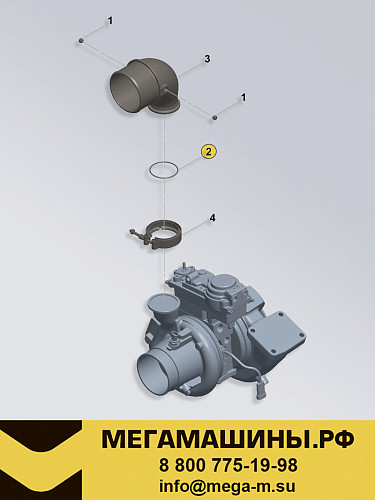 Кольцо уплотнительное патрубка турбины HX35/HX40 CUMMINS 3883284