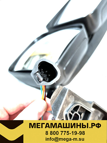 Зеркало заднего вида (СТОЙКА в СБОРЕ) FAW J6 левое (с корректором и подогревом)