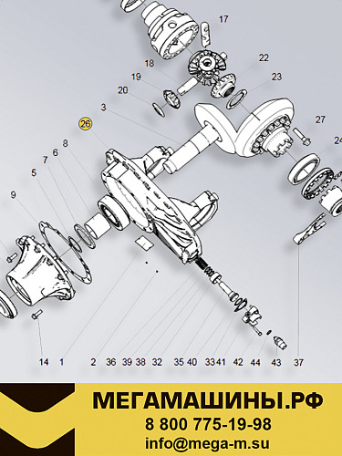 Корпус редуктора переднего моста SITRAK 6x6 MVP09 (с бугелями) 712-35301-6115