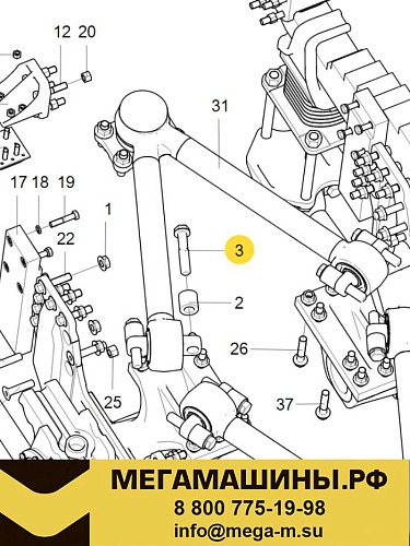 Болт крепления V-образной штанги к раме SITRAK C7H 8x4 WG9725520114