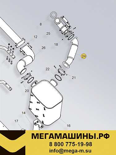 Гофра выхлопная HOWO A7 / TX / T5G WG9725549088