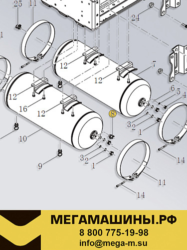 Штуцер ресивера FAW J7, J6L 3513150-1500/C