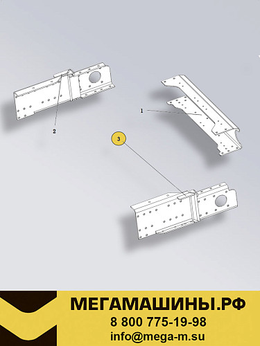 Кронштейн крепления бампера SHACMAN X5000 6x6 тягач /правый DZ9A259801005