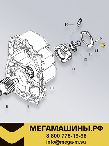 Болт крышки подшипника промежуточного вала 3530400141 /Оригинал