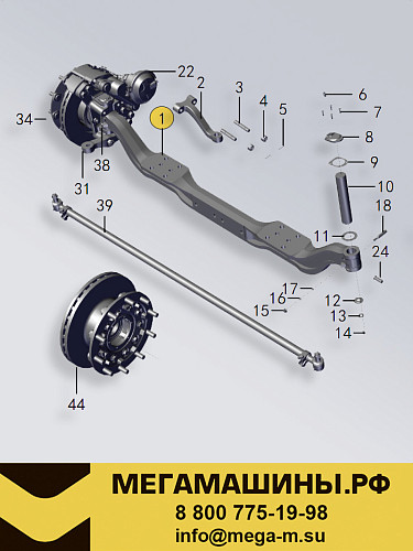Балка передней оси DongFeng GX 3001011-H0300