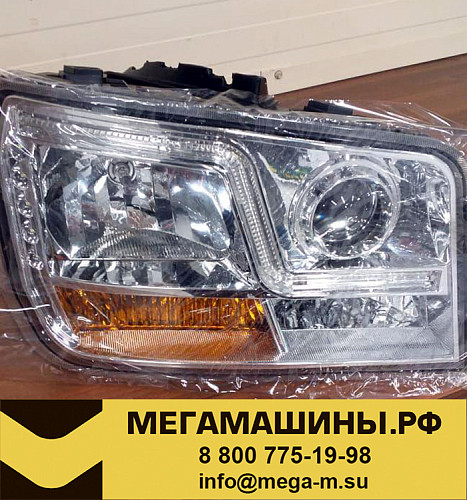 Фара передняя SHACMAN X3000 DZ96189722020 (ходовые огни, нижний поворотник, электропривод) R /OEM