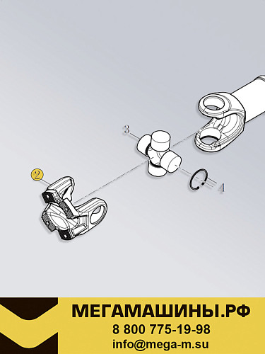 Фланец карданного вала FAW J6 6x6 среднего моста 2205023B761 /Оригинал