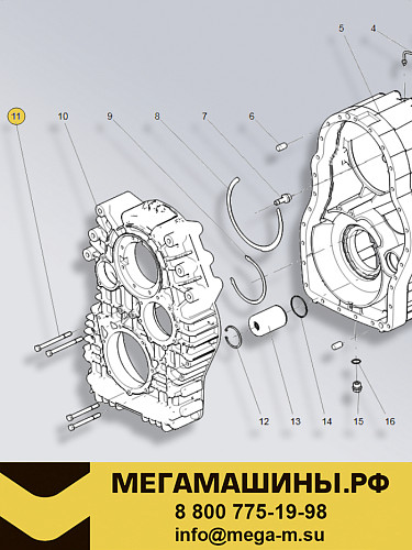 Болт корпуса раздаточной коробки SITRAK 6x6 G253P32-L MQ6-01499-0190