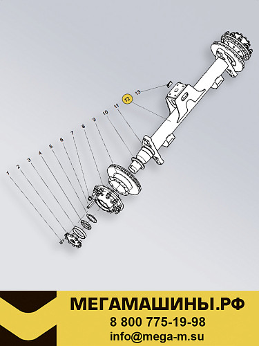 Подъёмная ось (ленивец) SITRAK C7H 6x2 712-35410-5600