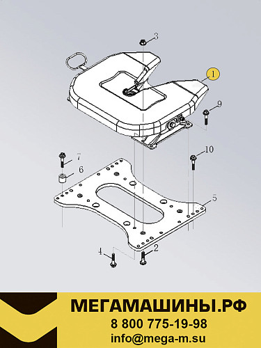 Cедло (седельно-сцепное устройство) JSK36DV2 (шкворень 2&amp;quot;,150мм) FAW J7 4x2 2730010A58A-C00/A JOST