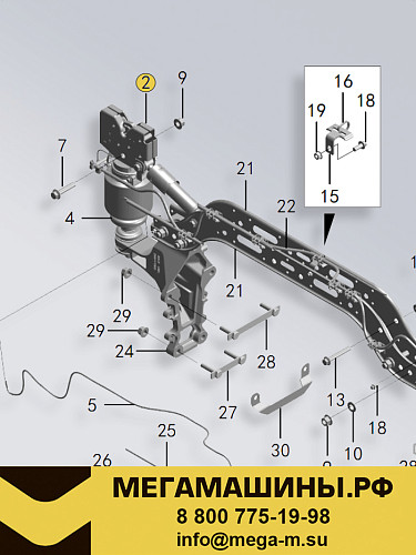 Замок под кабину (гидрозамок запора кабины) DongFeng GX правый 5002165-C6200