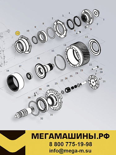 Блок подшипника (корпус) раздаточной коробки ZQC2000 L9030317X0