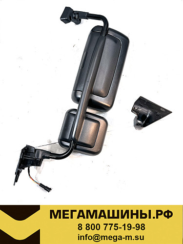 Зеркало заднего вида (СТОЙКА в СБОРЕ) FAW J6 левое (с корректором и подогревом)