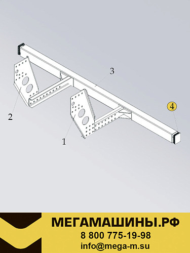 Заглушка бруса противоподкатного заднего FAW J6 6x6 2809213-60N