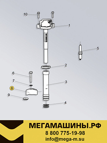 Зажимный блок свечи зажигания SITRAK C7H LNG (двс MT13) 202V10104-0065