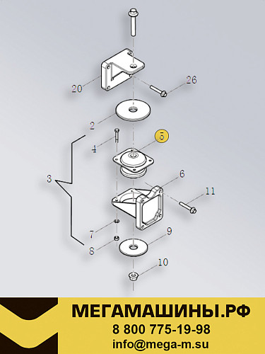 Подушка крепления двигателя передняя FAW J6 CA6DL,CA6DM 1001025B50A/A /Оригинал
