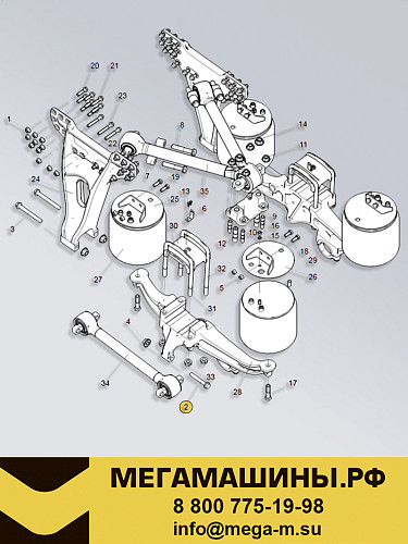 Болт крепления реактивной штанги ZQ18518110TF6 SITRAK М18х110х1,5
