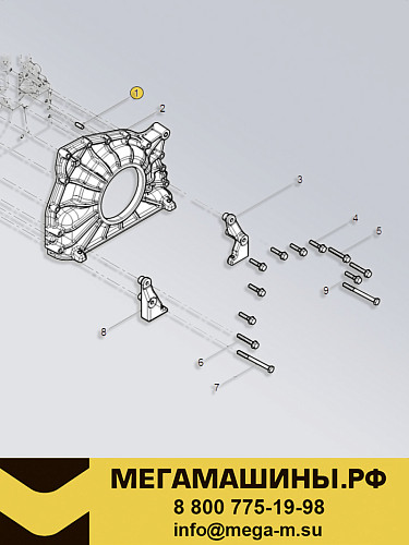 Штифт крепления крышки сальника коленвала WP12/WP13 90003901420