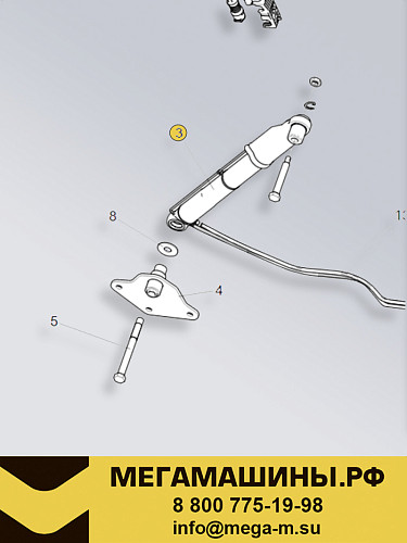Гидроцилиндр подъема кабины SITRAK A7 / C7H / TH7 WG9925822004