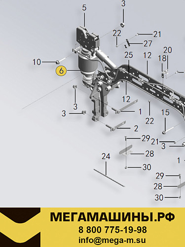 Амортизатор кабины DONGFENG GX задний левый (пневматический) 5001180-C6209