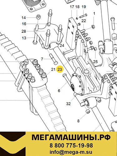 Винт крепления балансира SITRAK C7H WG9925521007 (класс прочности 10.9)