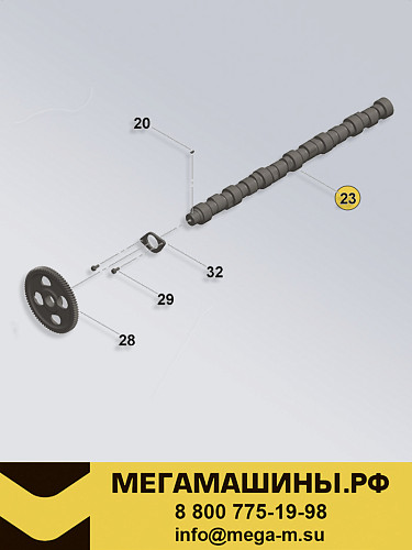 Вал распределительный CUMMINS ISM11 3097267 DCEC