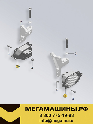 Подушка крепления двигателя задняя DongFeng 1001150-H12B0 левая / правая