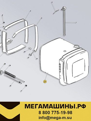 Бак топливный 400 литров HOWO / SITRAK квадратный 700х700х900 WG9925550001