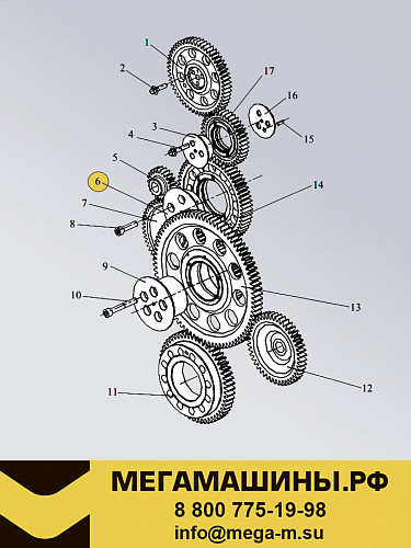 Вал распределительной шестерни FAW J6 CA6DM2 1006053-81D /ОРИГИНАЛ