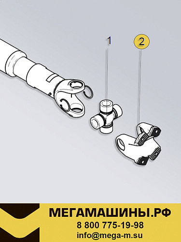 Фланец карданного вала ф180мм, 4 отв, с насечками, под крест. 57Х144 AZ9319313215 T5G
