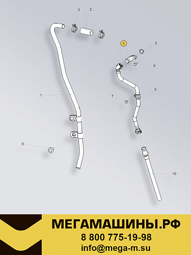 Штуцер переходник трубки сапуна MC13 200V98130-0549