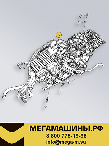 Корпус отопителя FAW Tiger V в сборе 8100015-E417 /Оригинал